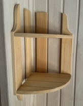 Полка угловая 2х ярусная Резная