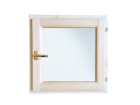 Оконный блок 500*500 мм сосна (со стеклом и фурнитурой)