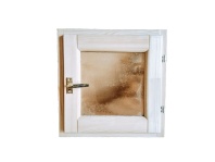 Оконный блок 400*400 мм сосна (со стеклом и фурнитурой)